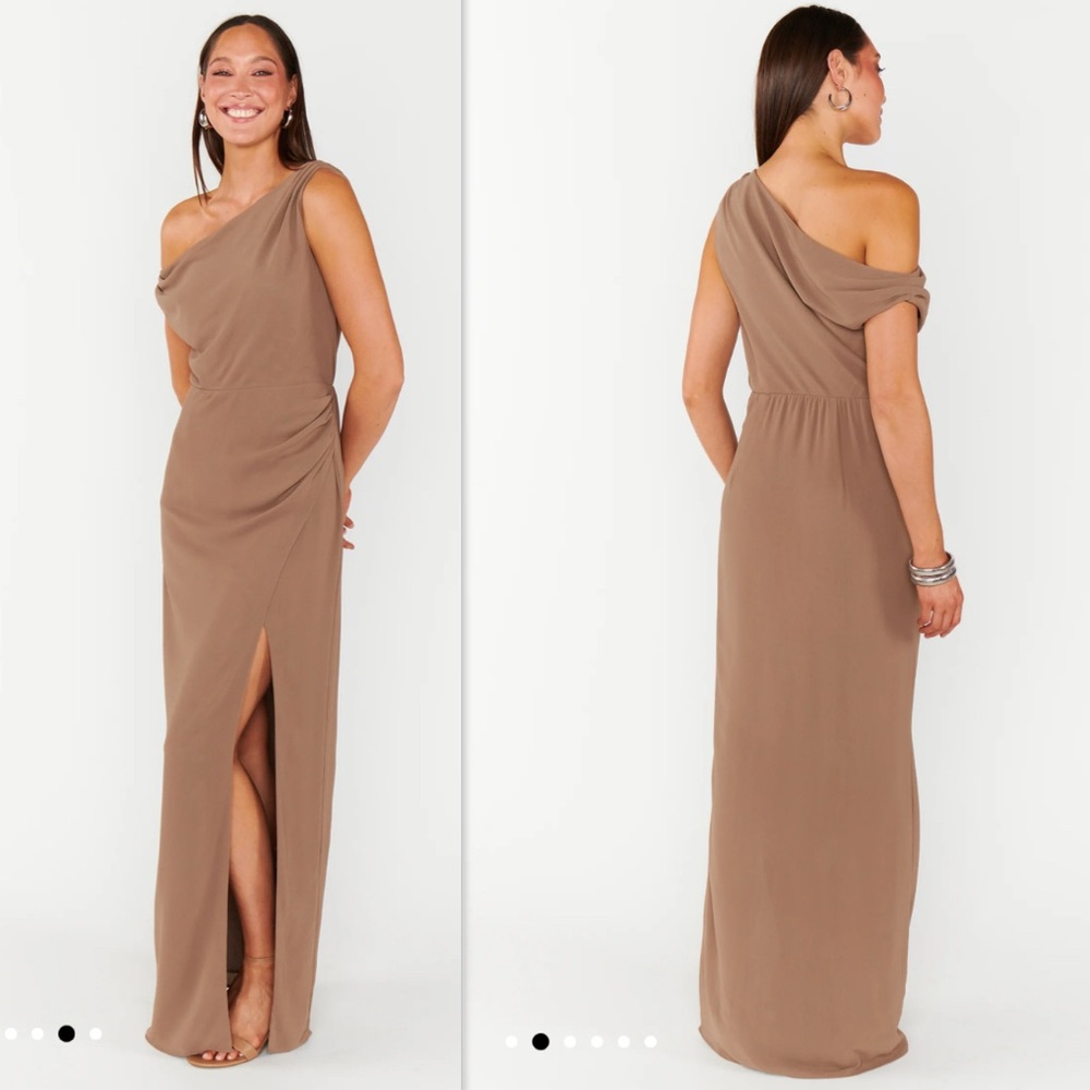 SHOW ME YOUR MUMU | Jodi Asymmetrical Dress in Dune Chiffon